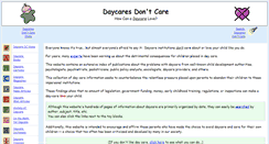 Desktop Screenshot of daycaresdontcare.org