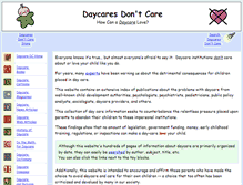 Tablet Screenshot of daycaresdontcare.org